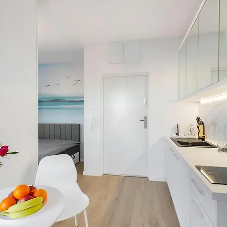 Apartment Centrum Wigury Parking Dostep Na Kod Bialy *
